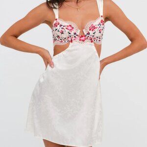 For Love and Lemons Festival Rose Slip Dress Small